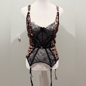 Seven TIL Midnight Sexy Cheetah Print Lingerie XL